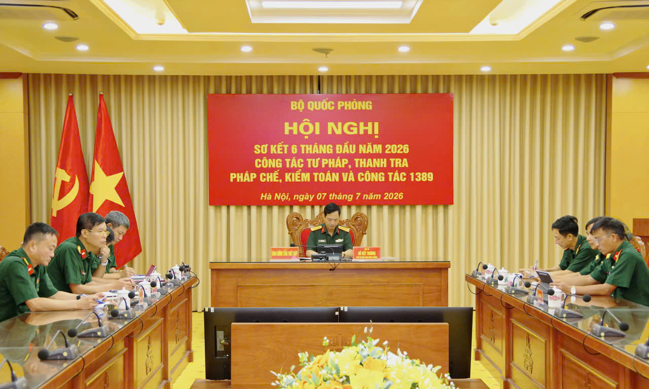 Tham dự Hội nghị trực tuyến Sơ kết 6 tháng đầu năm 2026 công tác Tư pháp, Thanh tra, Pháp chế, Kiểm toán và công tác 1389